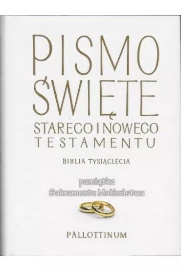 Biblia Tysi�clecia Pami�tka Sakramentu Ma��e�stwa