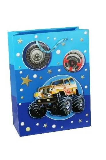 Polkart Torebka prezentowa S dzieci�ca, pojazdy (18x23,5,8cm) mix