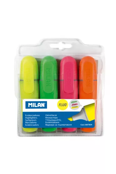 Milan Zakre�lacz p�aski Fluo Mix 4 szt.