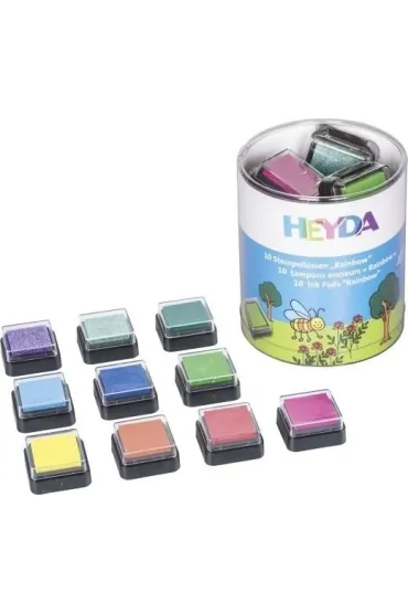 Zestaw poduszek do stempli mini 10 szt Rainbow Heyda