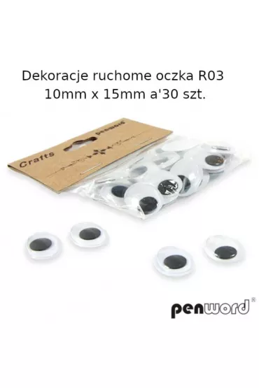 Polsirhurt Dekoracje Ruchome oczka R03 10 mmx15 mm