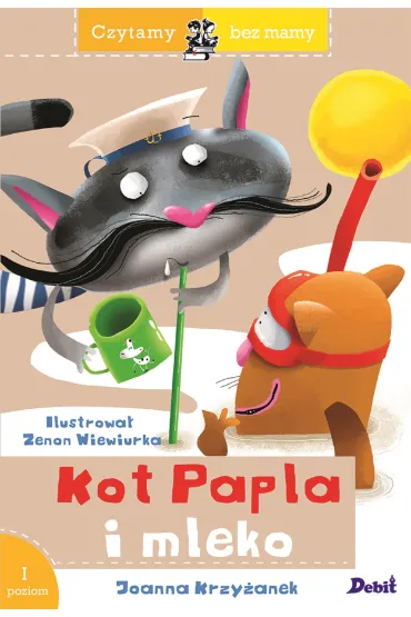 Czytamy bez mamy. Kot Papla i mleko (poziom 1) - Joanna Krzy�anek