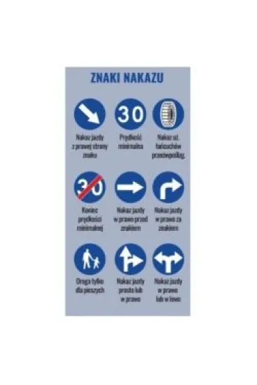 Kukartka Zak�adka magnetyczna Znaki nakazu ZK-125