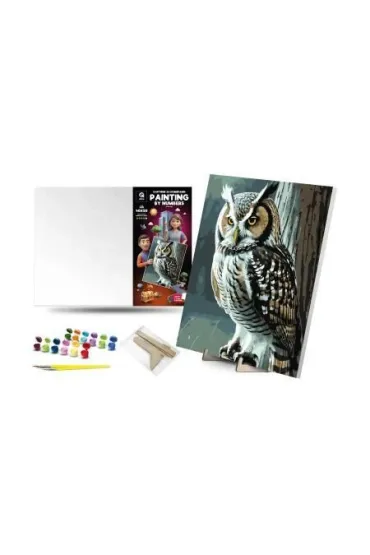 Qbee Malowanie po numerach - M�dra sowa 40x50cm