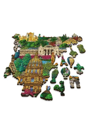 Puzzle drewniane 1000 el. Francja, znane miejsca Trefl