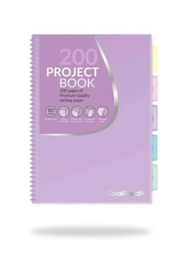 CoolPack Ko�ozeszyt B5 PP Pastel Powder Purple kratka 100 kartek