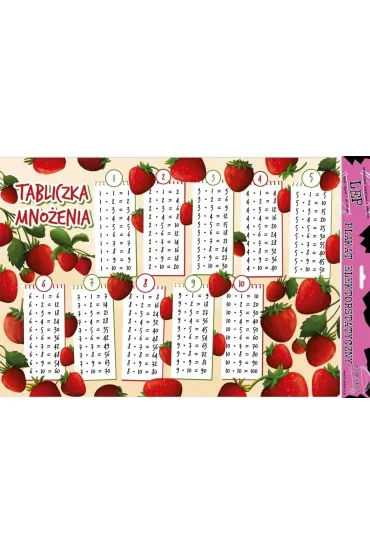 Plakat elektrost. Tabliczka mno�enia truskawka edu