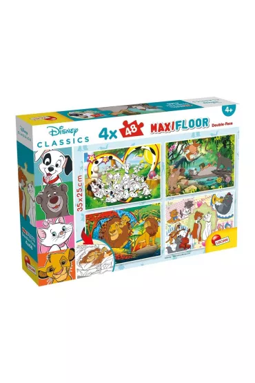 Puzzle dwustronne maxi 4x48 el. Disney Lisciani