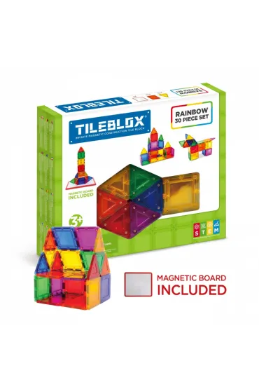 Tileblox zestaw t�czowy 30el z tablic� magnetyczn�
