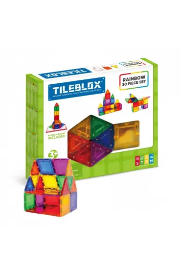 Tileblox zestaw t�czowy 30el z tablic� magnetyczn�