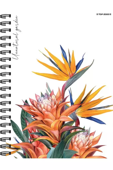 Top-2000 Ko�ozeszyt Flowers A5 Kratka, 5 mm 100 kartek