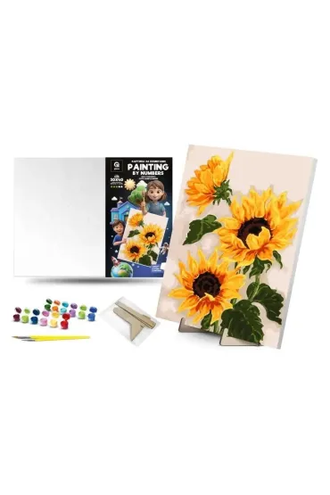 Qbee Malowanie po numerach - S�oneczniki 30x40cm