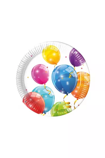 Procos Talerz papierowy Balony Party 20cm 8 szt.