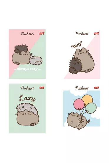 St. Majewski Zeszyt A5 laminowany Pusheen kratka 32 kartki