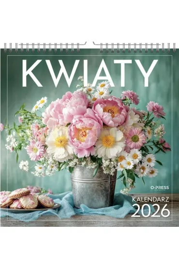 Opress Kalendarz 2026 wieloplanszowy Kwadrat Kwiaty