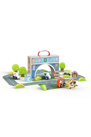 Zabawka drewniana - Magnetic box City TREFL