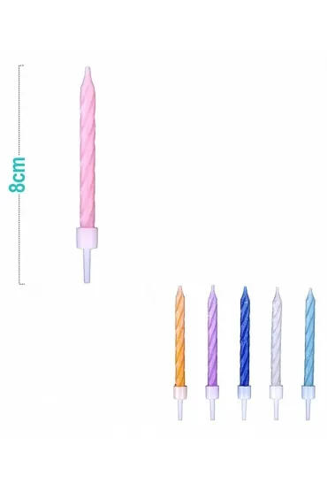 �wieczki na tort 8cm mix 12 szt PARTY GO