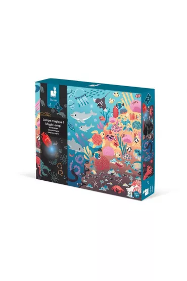 Puzzle 24 el. �wiec�ce w ciemno�ci z mini-lampk� UV Ocean Janod