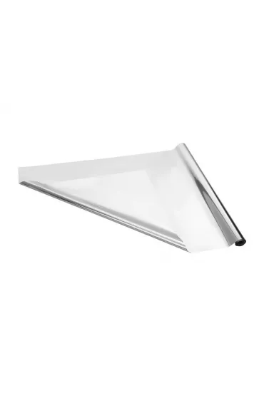 PartyDeco Folia dekoracyjna metalizowana srebrna 0.8x25m