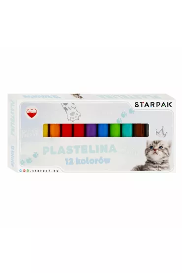 Plastelina 12 kolor�w Cuties Kotki STARPAK 536884 12 szt.
