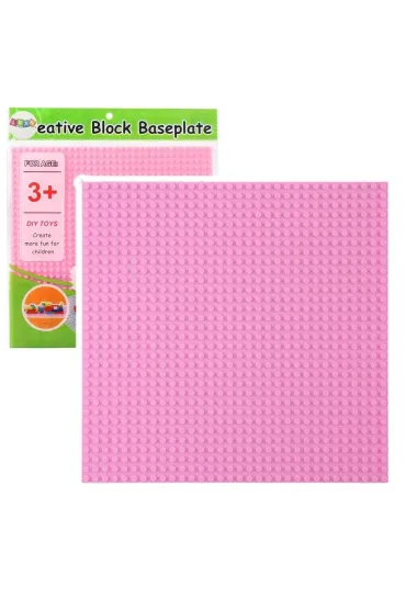 P�yta do budowania z klock�w r�owa 25,5x25,5cm