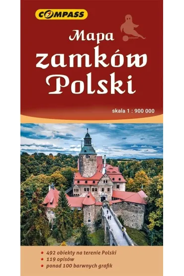 Mapa zamk�w Polski 1:900 000