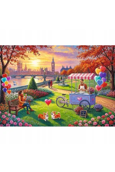 Puzzle 500 element�w Premium Romantyczny Londyn TREFL 37620