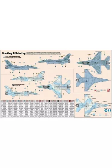 Model samolotu do sklejania F-16CJ-52+ Jastrz�b 1:72 + farby, klej SD-116 Olymp Aircraft