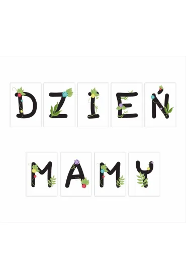 LearnHow Litery dekoracyjne A4 Dzie� Mamy