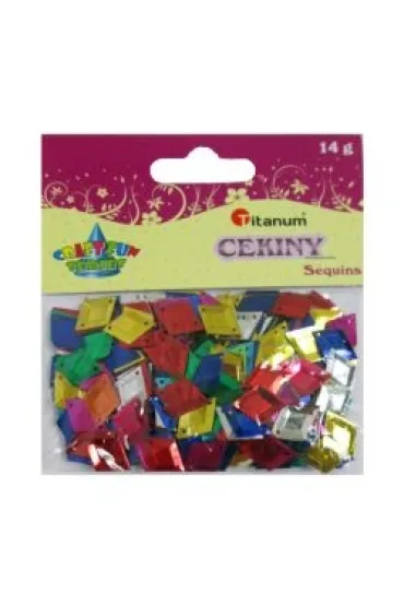 Titanum Cekiny diamenty 14g.17x11mm mix kol.blister *