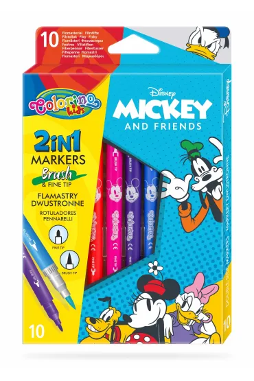 Patio Flamastry dwustronne Colorino Kids Mickey 10 szt.