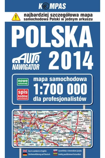 Polska 2014. Mapa samochodowa dla profesjonalist�w 1:700 000