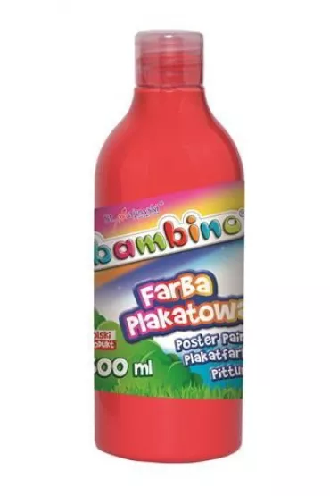 St. Majewski Farba plakatowa w butelce Bambino czerwona 500ml