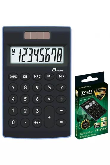 Toor Kalkulator kieszonkowy 8-pozycyjny TR-252-K