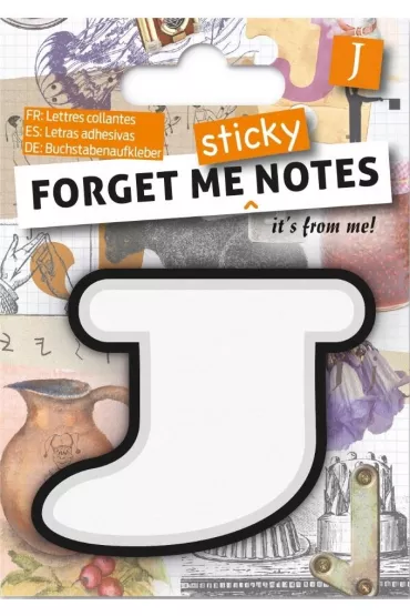 If Forget me sticky. Notes kart samoprzylepne litera J niebieski