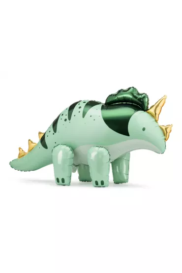 PartyDeco Balon foliowy Triceratops zielony 101x60.5cm