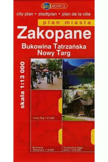 Zakopane plan miasta 1:13000 Bukowina Tatrza�ska Nowy Targ/Europilot//