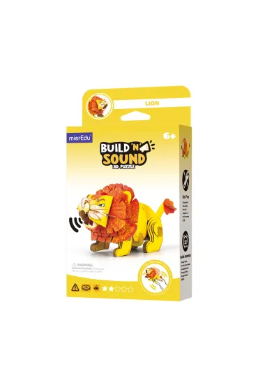 Puzzle 3D. Buduj i s�uchaj - Lew mierEdu