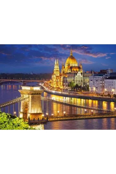 Puzzle 2000 el. Budapest view at dusk Castorland