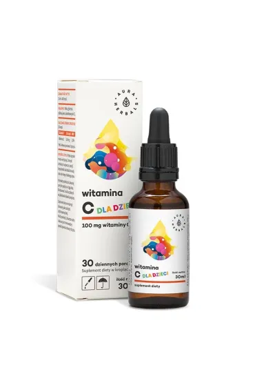 Aura Herbals Witamina C Dla Dzieci (100 mg) - krople Suplement diety 30 ml