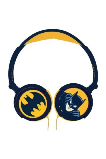 Sk�adane s�uchawki przewodowe stereo Batman z g�o�no�ci� bezpieczn� dla dzieci Lexibook HP015BAT