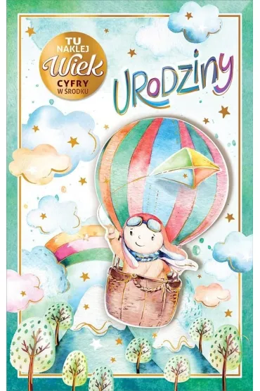 AbCard Kartka okoliczno�ciowa Urodziny (wymienne cyfry)