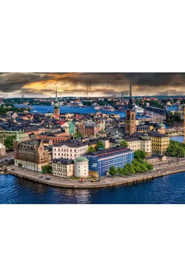 Puzzle 1000 el. Skandynawskie miasto widok Ravensburger
