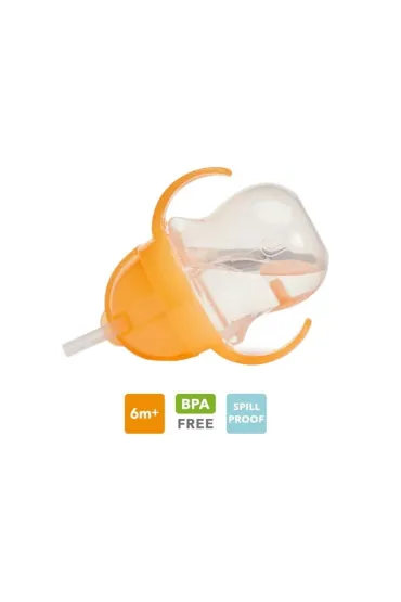 Kubek Munchkin niekapek ze s�omk� 207ml pomara�czowy