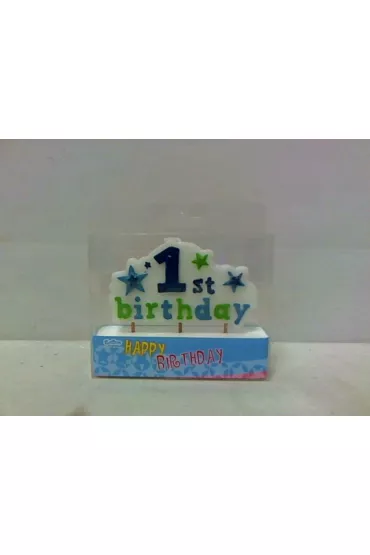 Godan �wieczka na pikerach 1st Birthday, niebieska