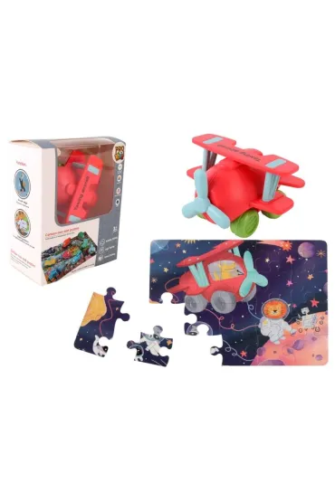 Auto puzzle 20 el. Przygoda drogowa - samolot Pro Kids