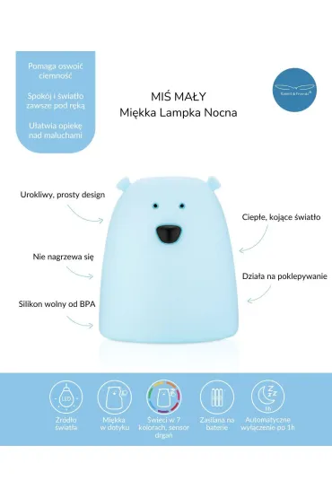 Rabbit&Friends Lampka Mi� ma�y niebieski