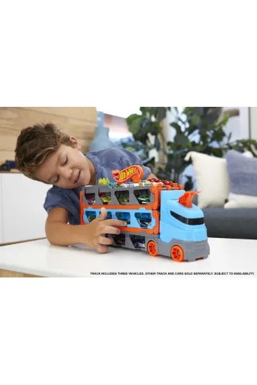 Hot Wheels. Ci�ar�wka Wy�cigowy transporter 2w1 Mattel