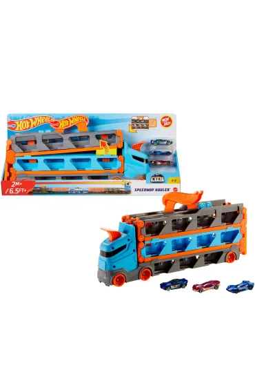 Hot Wheels. Ci�ar�wka Wy�cigowy transporter 2w1 Mattel