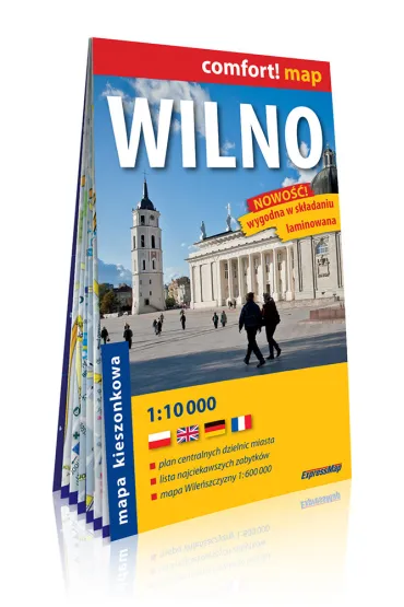 WILNO PLAN MIASTA 1:10 000 LAMINAT 2018